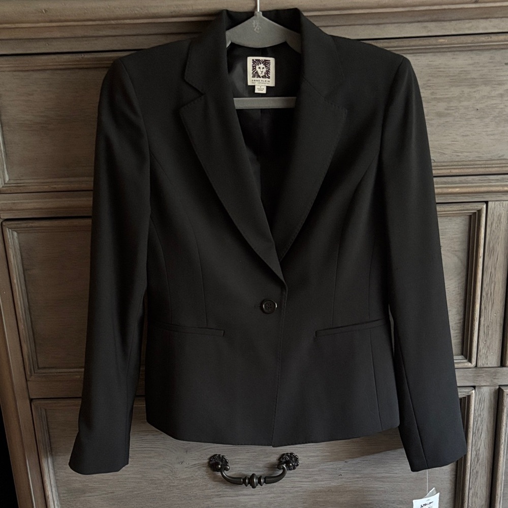 NWT Anne Klein Black Single-Button Women's Blazer